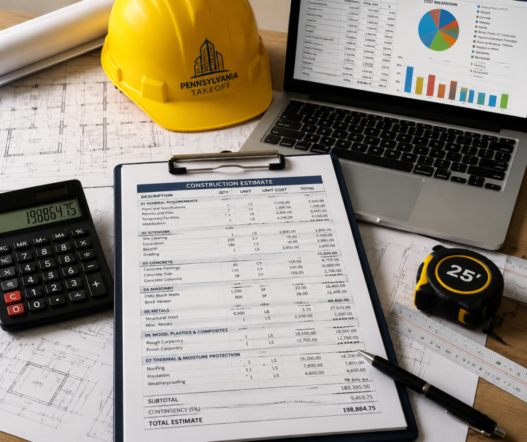 Construction Construction Takeoff Services Pennsylvania